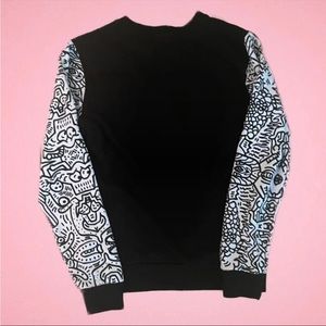 Art print oversized sweater